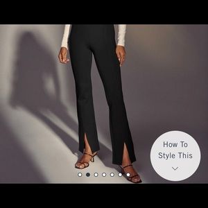 Abercrombie & Fitch The Skinny Ultra High Rise Black Split Hem Pants!